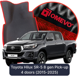 OMEVO 5D Pro EVA Bilmåtter til Toyota Hilux SR-5 8 gen Pick-up 4 døre (2015-2025)
