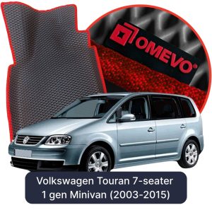 OMEVO 5D Pro EVA Bilmåtter til Volkswagen Touran 7-sæders 1. gen Minivan (2003-2015)