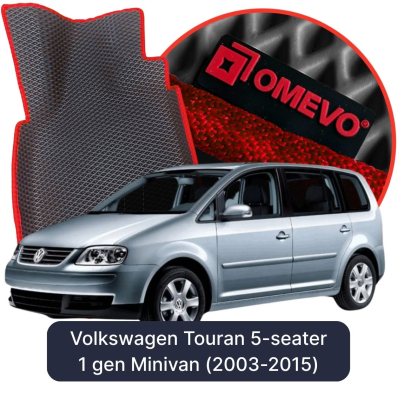 EVA bilgummimåtter OMEVO til Volkswagen Touran 5-sæders 1. gen Minivan (2003-2015)