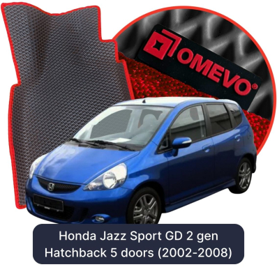 EVA bilgummimåtter OMEVO til Honda Jazz Sport GD 2. generation Hatchback 5 døre (2002-2008)