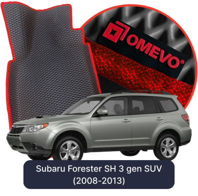 EVA bilgummimåtter OMEVO til Subaru Forester SH 3 gen SUV (2008-2013)