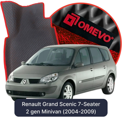 EVA bilgummimåtter OMEVO til Renault Grand Scenic 7 Sæder  2 gen Minivan (2004-2009)