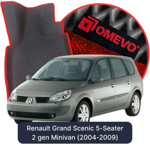 OMEVO 5D Pro EVA Bilmåtter til Renault Grand Scenic 5 Sæder  2 gen Minivan (2004-2009)