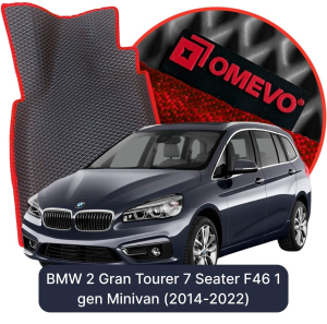 OMEVO 5D Pro EVA Bilmåtter til BMW 2 Gran Tourer 7 Sæder F46 1 gen Minivan (2014-2022)