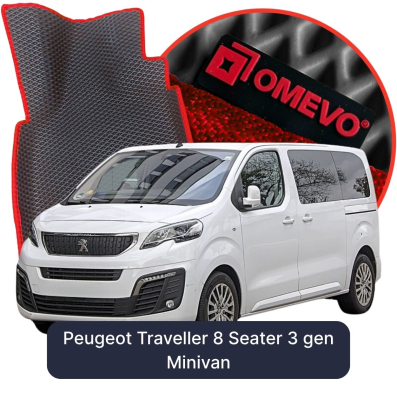 EVA bilgummimåtter OMEVO til Peugeot Traveller 8-sæders 3. gen Minivan (2016-2025)