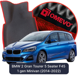 OMEVO 5D Pro EVA Bilmåtter til BMW 2 Gran Tourer 5 Sæder F45 1 gen Minivan (2014-2022)