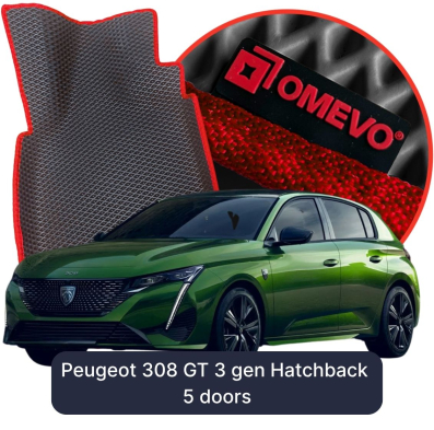 EVA bilgummimåtter OMEVO til Peugeot 308 GT 3 gen Hatchback 5 døre (2021-2026)