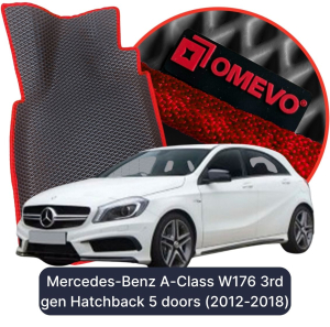 OMEVO 5D Pro EVA Bilmåtter til Mercedes-Benz A-Klasse W176 3. gen Hatchback 5 døre (2012-2018)