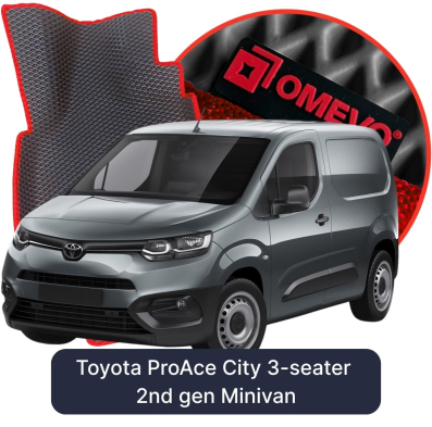 EVA bilgummimåtter OMEVO til Toyota ProAce City 3-personers 2. gen Minivan (2019-2026)