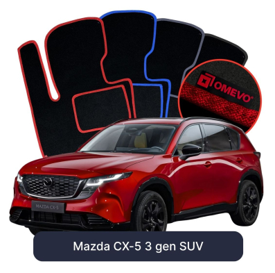 Velour-bilmåtter OMEVO til Mazda CX-5 3 gen SUV (2025-2026) 