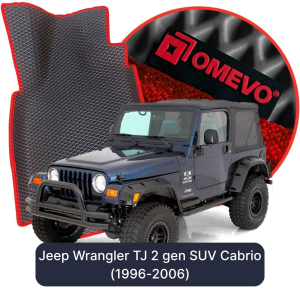 OMEVO 5D Pro EVA Bilmåtter til Jeep Wrangler TJ 2. gen SUV Cabrio (1996-2006)