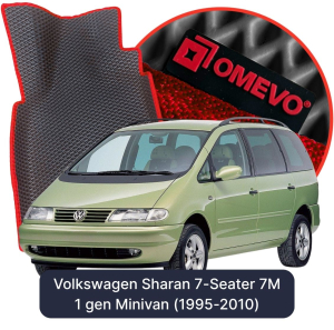 OMEVO 5D Pro EVA Bilmåtter til Volkswagen Sharan 7-sæders 7M 1. gen Minivan (1995-2010)