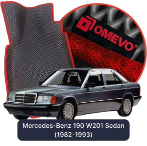 OMEVO 5D Pro EVA Bilmåtter til Mercedes-Benz 190 W201 Sedan (1982-1993)
