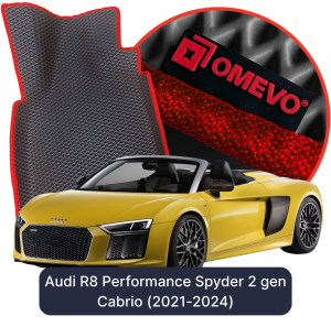 OMEVO 5D Pro EVA Bilmåtter til Audi R8 Performance Spyder 2 gen Cabrio (2021-2024)
