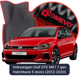 OMEVO 5D Pro EVA Bilmåtter til Volkswagen Golf GTE MK7 7. gen Hatchback (2012-2020)