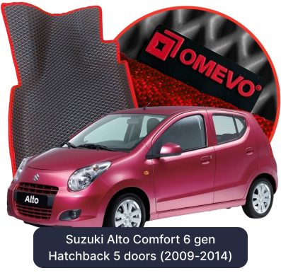 EVA bilgummimåtter OMEVO til Suzuki Alto Comfort 6 gen Hatchback 5 døre (2009-2014)