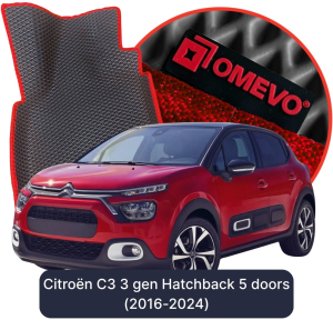 OMEVO 5D Pro EVA Bilmåtter til Citroën C3 3 gen Hatchback 5 døre (2016-2024)