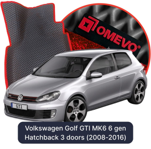 OMEVO 5D Pro EVA Bilmåtter til Volkswagen Golf GTI MK6 6 gen Hatchback 3 døre (2008-2016)