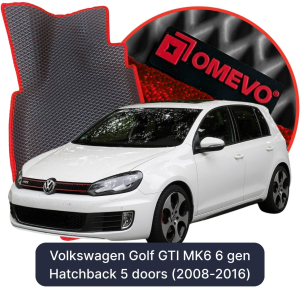 OMEVO 5D Pro EVA Bilmåtter til Volkswagen Golf GTI MK6 6 gen Hatchback 5 døre (2008-2016)