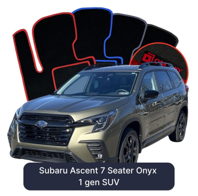 Velour-bilmåtter OMEVO til Subaru Ascent 7 Sæder Onyx 1 gen SUV (2018-2026) 