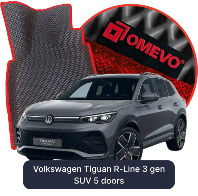 EVA bilgummimåtter OMEVO til Volkswagen Tiguan R-Line 3 gen SUV 5 døre (2024-2025)
