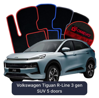 Velour-bilmåtter OMEVO til JAC JS6 1 gen SUV (2025-2026) 