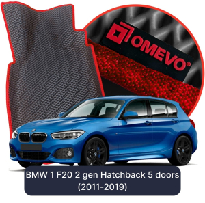 OMEVO 5D Pro EVA Bilmåtter til BMW 1 F20 2 gen Hatchback 5 døre (2011-2019)
