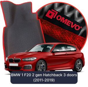 OMEVO 5D Pro EVA Bilmåtter til BMW 1 F21 2 gen Hatchback 3 døre (2011-2019)