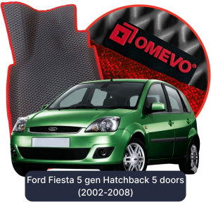 OMEVO 5D Pro EVA Bilmåtter til Ford Fiesta 5. gen Hatchback 5 døre (2002-2008)