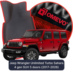 OMEVO 5D Pro EVA Bilmåtter til Jeep Wrangler Unlimited Turbo Sahara 4. gen SUV 5 døre (2020-2025)