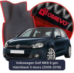 OMEVO 5D Pro EVA Bilmåtter til Volkswagen Golf MK6 6. gen Hatchback (2008-2016)