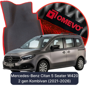 OMEVO 5D Pro EVA Bilmåtter til Mercedes-Benz Citan 5-person W420 2. gen Kombivan (2021-2025)