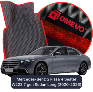 OMEVO 5D Pro EVA Bilmåtter til Mercedes-Benz S-klasse 4-sæders W223 7. generation Sedan (2020-2023)