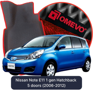 OMEVO 5D Pro EVA Bilmåtter til Nissan Note E11 1. generation Hatchback 5 døre (2006-2012)