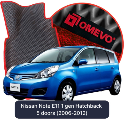 EVA bilgummimåtter OMEVO til Nissan Note E11 1. generation Hatchback 5 døre (2006-2012)