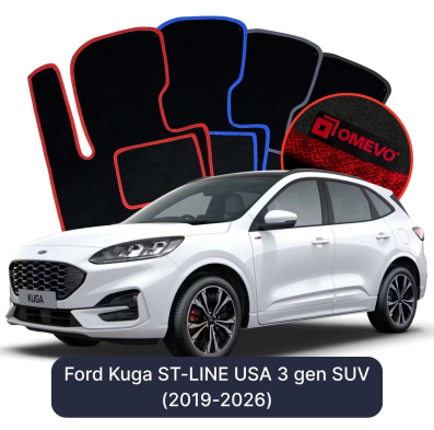 Velour-bilmåtter OMEVO til Ford Kuga ST-LINE USA 3 gen SUV (2019-2026) 