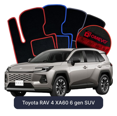 Velour-bilmåtter OMEVO til Toyota RAV 4 GR Sport XA60 6 gen SUV (2025-2026) 
