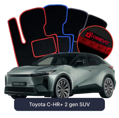 Velour-bilmåtter OMEVO til Toyota C-HR+ 2 gen SUV (2023-2026) 