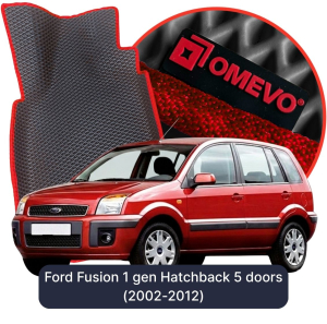 OMEVO 5D Pro EVA Bilmåtter til Ford Fusion 1 gen Hatchback 5 døre (2002-2012)