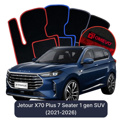 Velour-bilmåtter OMEVO til Jetour X70 Plus 7 Sæder 1 gen SUV (2021-2026) 
