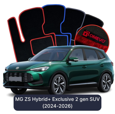 Velour-bilmåtter OMEVO til MG ZS Hybrid+ Exclusive  2 gen SUV (2024-2026) 