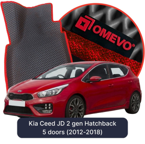 OMEVO 5D Pro EVA Bilmåtter til Kia Ceed JD 2 gen Hatchback 5 døre (2012-2018)