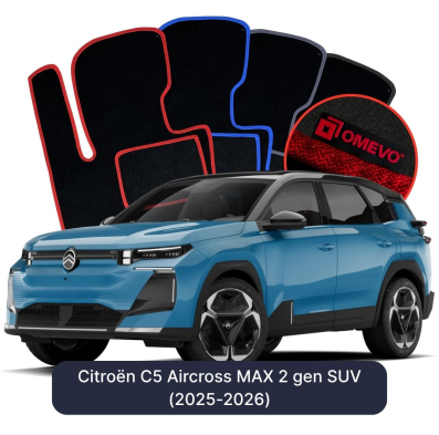 Velour-bilmåtter OMEVO til Citroën C5 Aircross MAX 2 gen SUV (2025-2026) 