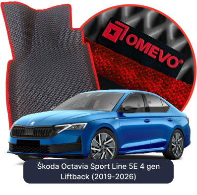 EVA bilgummimåtter OMEVO til Škoda Octavia Sport Line 5E 4 gen Liftback (2019-2026)