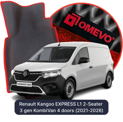 EVA bilgummimåtter OMEVO til Renault Kangoo EXPRESS L2 2 Sæder 3 gen Kombi-varevogn 4 døre (2021-2026)