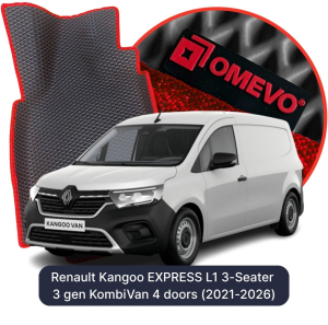 OMEVO 5D Pro EVA Bilmåtter til Renault Kangoo EXPRESS L2 3 Sæder 3 gen Kombi-varevogn 4 døre (2021-2026)