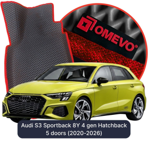 OMEVO 5D Pro EVA Bilmåtter til Audi S3 Sportback 8Y 4 gen Hatchback 5 døre (2020-2026)