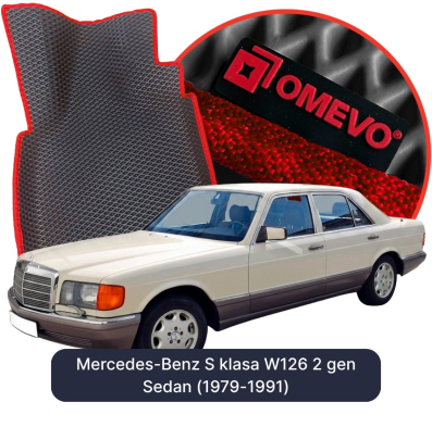 EVA bilgummimåtter OMEVO til Mercedes-Benz S-klasse W126 2. generation Sedan (1979-1991)
