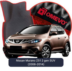 OMEVO 5D Pro EVA Bilmåtter til Nissan Murano Z51 2. generation SUV (2008-2014)