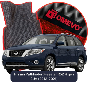 OMEVO 5D Pro EVA Bilmåtter til Nissan Pathfinder 7-sæders R52 4. generation SUV (2012-2021)
